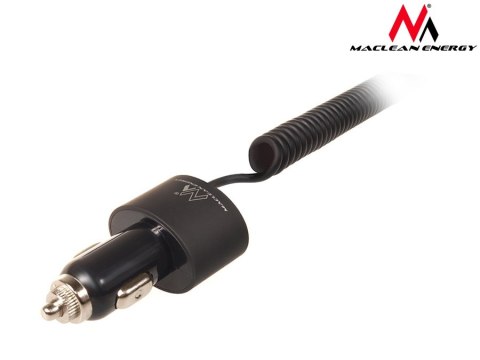 MCE76 37545 Ładowarka samochodowa 2xUSB, 5.2A, lightning spiralny 1.8m