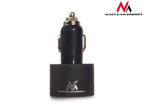 MCE76 37545 Ładowarka samochodowa 2xUSB, 5.2A, lightning spiralny 1.8m