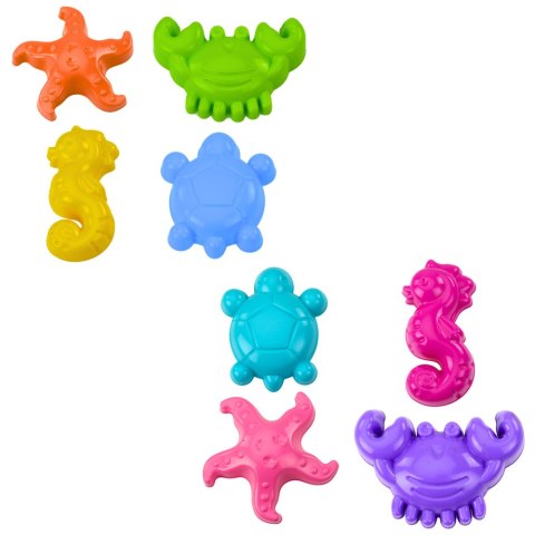 Foremki Morskie Do Piasku 4 Sztuki Krab Żółw Rozgwiazda Konik Żółty Zielony