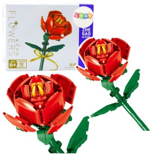 Klocki Konstrukcyjne Róża Z Kokardą Czerwona 92 el.