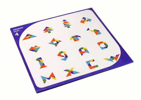 Układanka Tangram 7 Magnetycznych Klocków Puzzle Kolorowe
