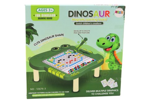 Tablica Magnetyczna Edukacyjna Dinozaur Pad Układanka Zielona