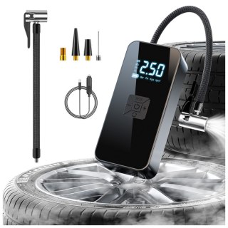 Elektryczny Mini Kompresor Przenośny Latarka LED 3 Końcówki