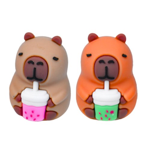 Strugaczka Kapibara Z Kubkiem Szkolna Biurowa Brązowa