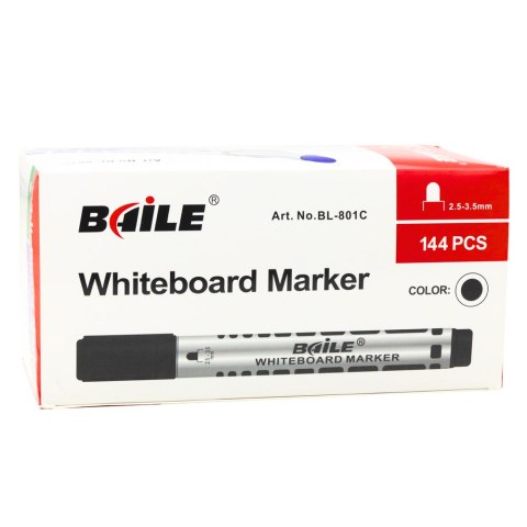 Zestaw Markery Do Tablicy Suchościeralnej Czarne 12szt