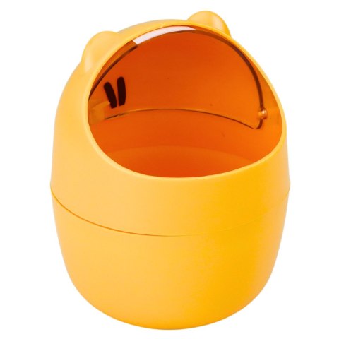 Mini Kosz Miś Na Biurko Stolik Pomarańczowy 1L 16cm
