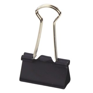 Zestaw Uniwersalne Klipsy Biurowe Stal Sprężynowa Czarne 32mm 12szt