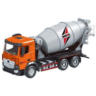 Betoniarka Pojazd Budowlany Metalowa Huina Pomarańczowa 1:50