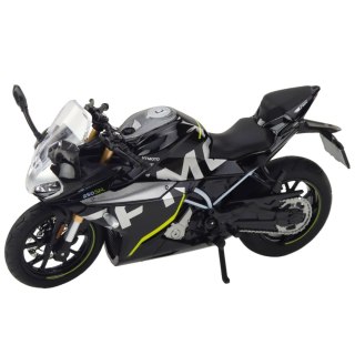 Motocykl Sportowy Metalowy Światła Dźwięki Czarny 250 SR 1:12