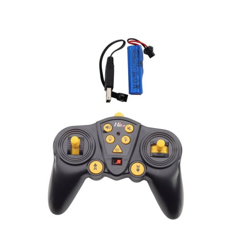 Wywrotka Zdalnie Sterowana RC 2.4G Dźwięki Żółto-Czerwona