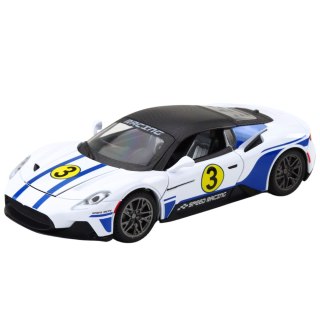 Samochód Metalowy Sportowy Światła Dźwięki Napęd Biały 1:22