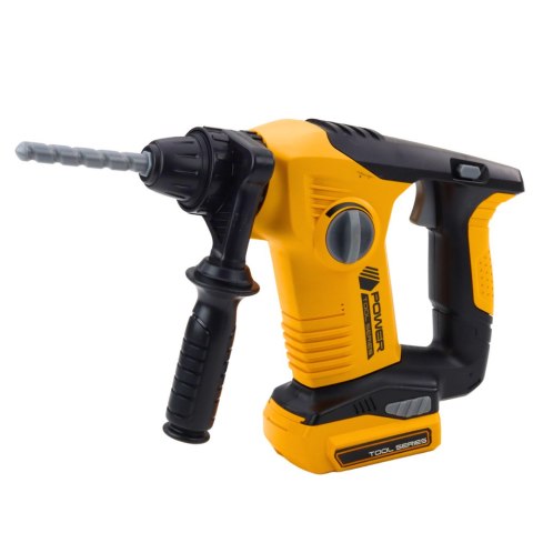 Młotowiertarka Udarowa Dla Dzieci 4 Wymienne Końcówki Okulary Żółta