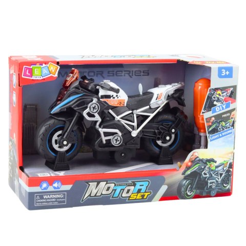 Motor Wyścigowy Do Skręcania Rozkręcania DIY Światła Dźwięki Czarny