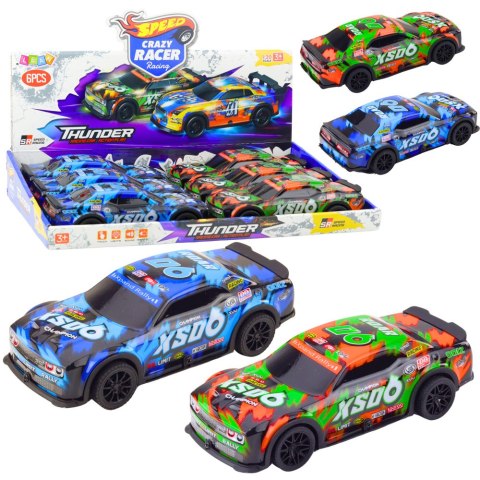 Samochód Wyścigowy XS06 Napęd Światła Dźwięki Pomarańczowy Niebieski