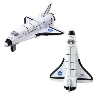 Statek Kosmiczny Metalowy Napęd Pull-Back Biały Oznaczenia