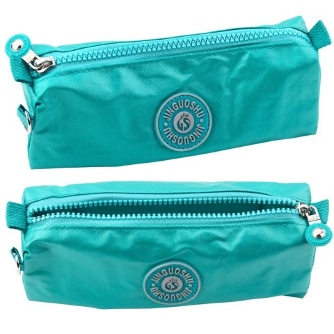 Piórnik Szkolny Organizer Jednokomorowy Zielony 21,5cm