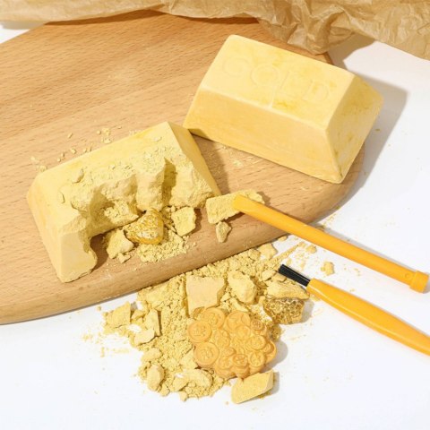 Wykopaliska Sztabka Złota Zestaw Archeologiczny Kamienie Narzędzia