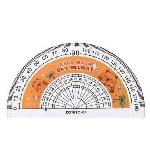 Zestaw Przybory Geometryczne Kapibara Linijka Kątomierz Ekierki 4el