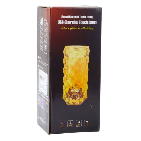 Lampka Nocna Kryształowa LED 16 Kolorów Dotykowa Pilot