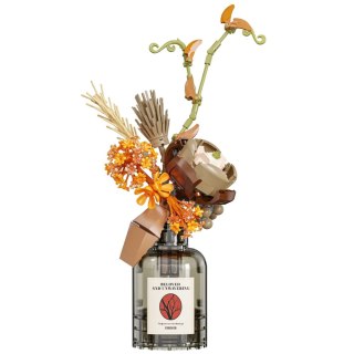 Klocki Konstrukcyjne Jesienny Bukiet Kwiatów W Wazonie Beżowo-Brązowy 362el