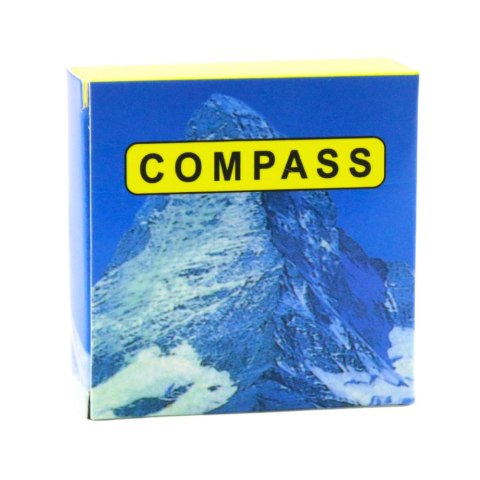 Kompas Mosiężny Turystyczny Ze Świecącymi Wskaźnikami Złoty