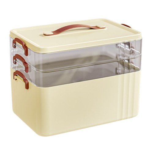 Pudełko Organizer Na Leki Pojemny 3-Poziomowy Apteczka Domowa