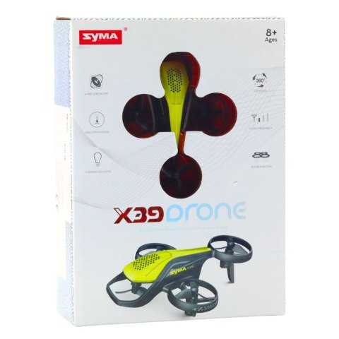 Mini Dron Zdalnie Sterowany RC Syma X36 Czteroosiowy Akrobacje Żółty
