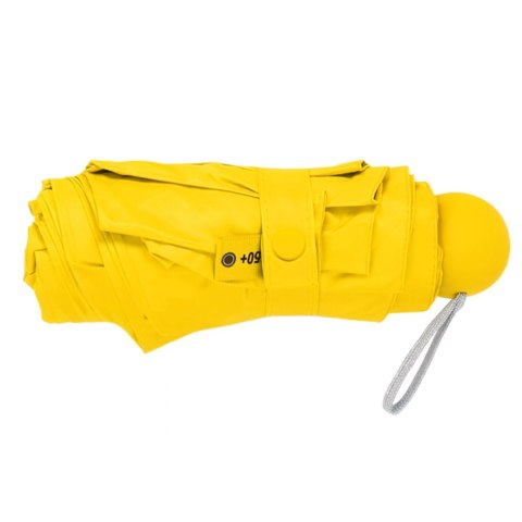 Parasolka Kieszonkowa Składana z Ochroną UV UPF 50+ Etui Żółta 90 cm