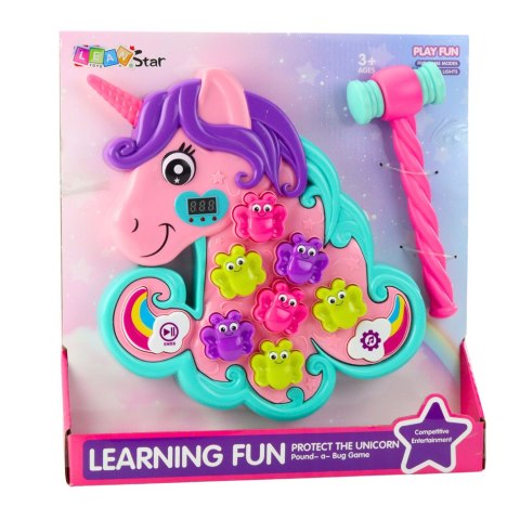 Gra Zręcznościowa Whac A Mole Jednorożec Kolorowy Światła Dźwięki