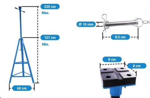 Podpora kobyłka 2T niebieska