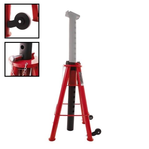 Podpora warsztatowa 74-122cm 12T czerwona
