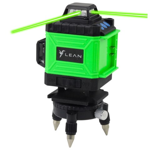 Poziomica Laserowa Płaszczyznowa 4D 16 Linii Torba 2 Akumulatory Zielona