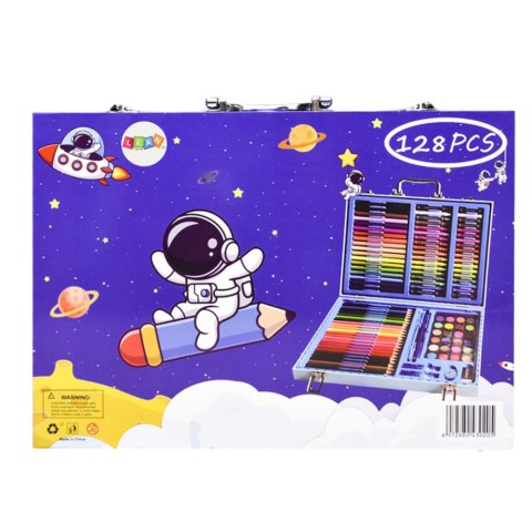 Zestaw Artystyczny W Walizce Z Jednorożcem Różowa 128 EL