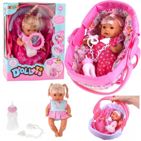 Lalka Bobas W Nosidełku Butelka Smoczek Mówi Gaworzy Siusia