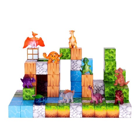 Klocki Magnetyczne Konstrukcyjne Kostki Kwadratowy Świat 3D 114 el.