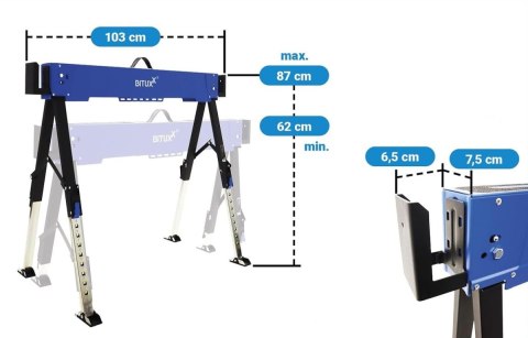 Składany koziołek roboczy 2 sztuki