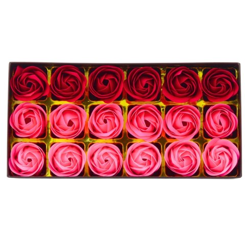 Flower Box Wieczne Pachnące Róże Kwiaty w Pudełku Różowe Czerwone 18 szt.