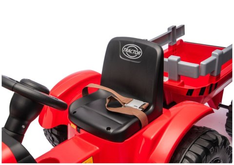 Traktor Na Akumulator CH9959B Z Przyczepą Czerwony 24V
