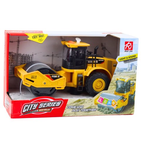 Walec Drogowy Obrotowy Skrętny Światła Dźwięki Żółty