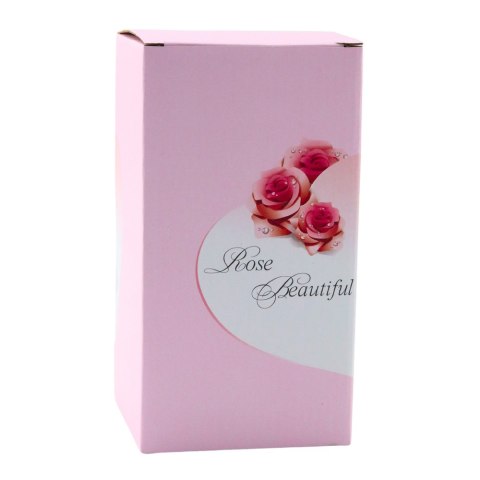 Wieczne 2 Róże w Kopule z Oświetleniem LED i Płatkami Róż Czerwone 21x11cm