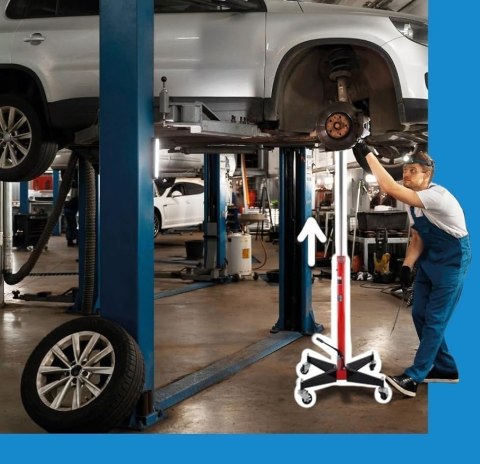 Hydrauliczny podnośnik do skrzyń biegów 500kg czerwony