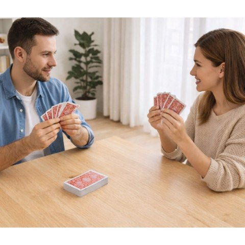 Klasyczne Karty Do Gry Plastikowa Powłoka Talia Czerwone