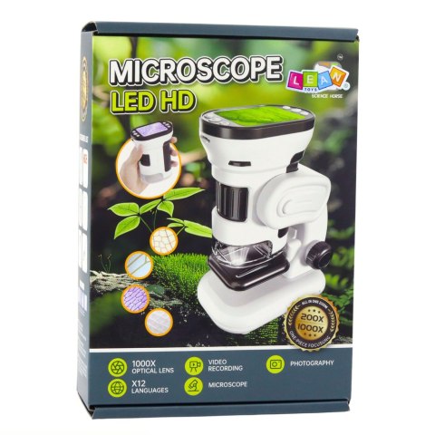 Mikroskop Edukacyjny Cyfrowy Z Ekranem Funkcja Zdjęć Wideo 1000X LED