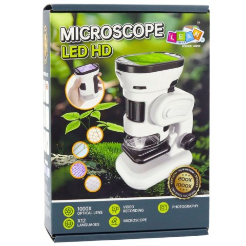 Mikroskop Edukacyjny Cyfrowy Z Ekranem Funkcja Zdjęć Wideo 1000X LED