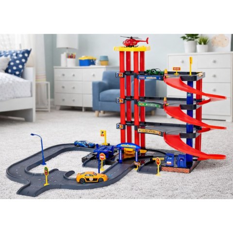 Parking Wielopoziomowy 4 Poziomy Z Windą Helikopter Autka 70 el.