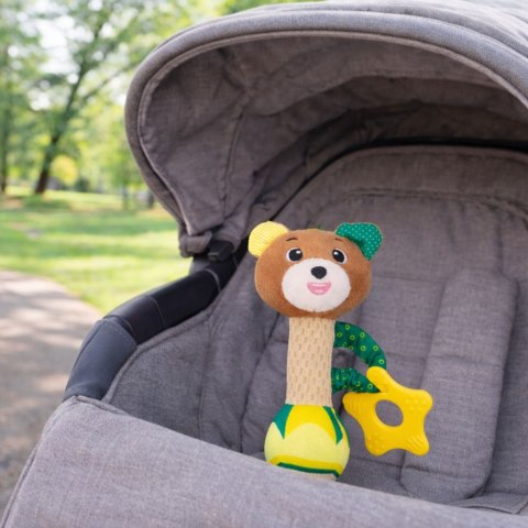 Pluszowa Grzechotka Miś Z Gryzakiem i Piszczałką Dla Niemowląt