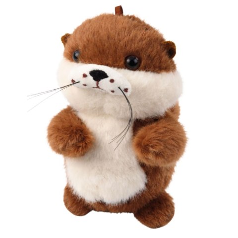Pluszowa Wydra z Kręcącym Ogonkiem Dźwięki Piszczenia Brelok 12,5 cm
