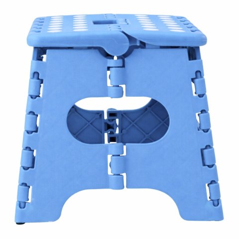 Stołek Składany Podnóżek Stopień Taboret Antypoślizgowy Niebieski 24x19 cm