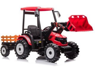 Traktor Na Akumulator Z Przyczepą Hercules Czerwony 24V