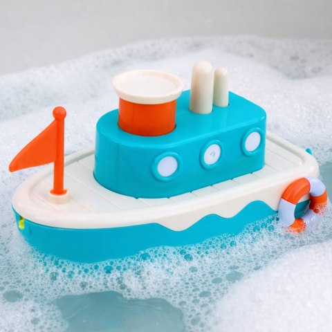 Zabawka Do Kąpieli Statek Nakręcany Pryskający Wodą Niebieski